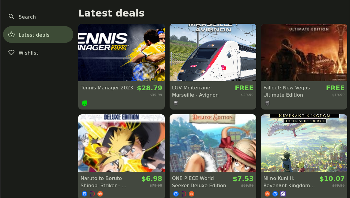 GameOutlet app screenshot
